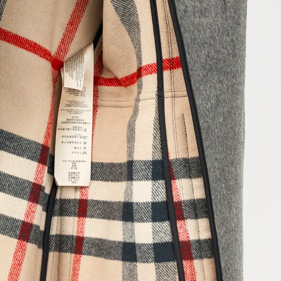 Burberry Brit Blackwell Grey Wool Fur-Trim Duffle Coat - Picture 12 of 16